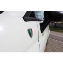 Abarth 500 Alfa Romeo Koshi Emblem Carbon Tricolore Schildf&ouml;rmig
