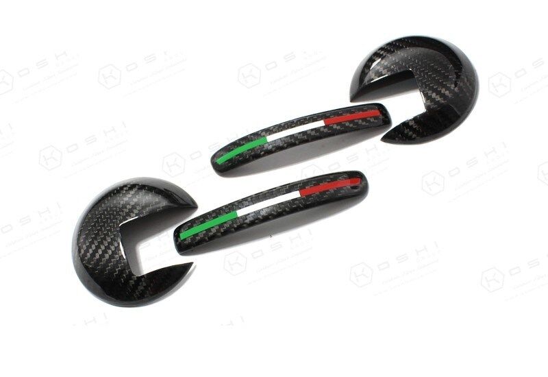 Abarth 500 595 Türgriff innen Cover Tricolore Carbon