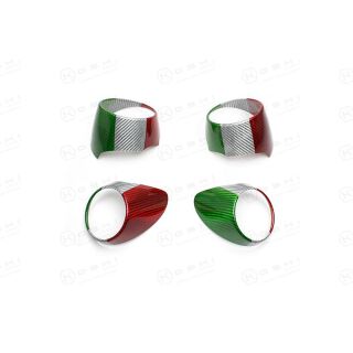 Alfa Romeo Giulia Koshi Lüftungsdüsencover Kit tricolore Carbon