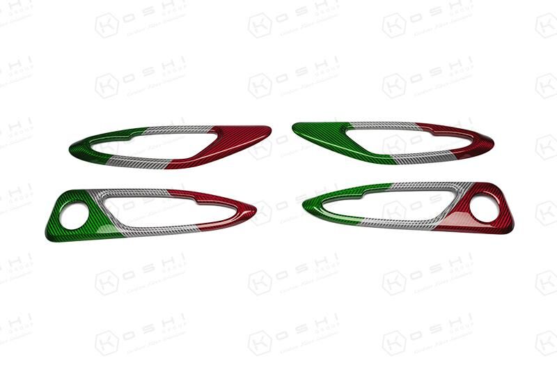 Alfa Romeo Giulia Innentürgriffrahmen Cover tricolore Carbon