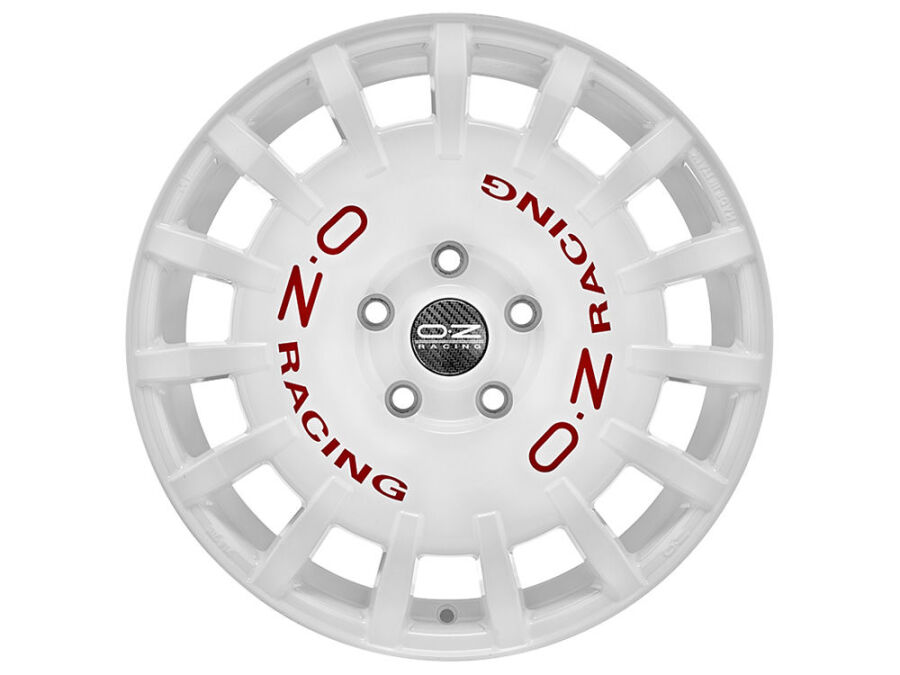 RALLY RACING Alufelge 7x17 ET30 Race White Red Lettering