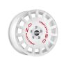 Abarth Fiat Alufelge OZ RALLY RACING 7x17 ET30 RACE WHITE RED LETTERING