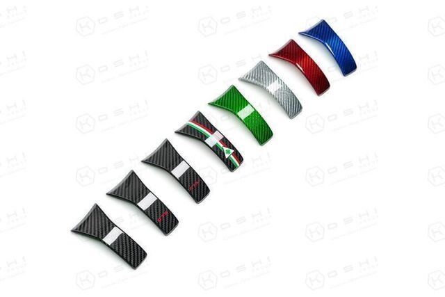 Alfa Romeo Giulia Stelvio QV QV Tricolore Lenkrad Inlay Carbon schwarz