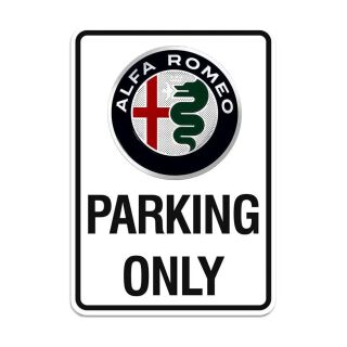 Alfa Romeo Parkplatz Schild Original Merchandising