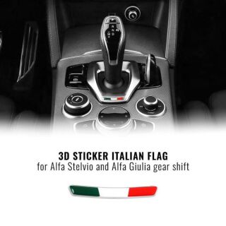 Alfa Romeo Giulia Stelvio 3D Aufkleber Tricolore Original Merchandising