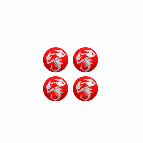 Abarth Skorpion 9mm 3D Aufkleber Set rot Original Merchandising