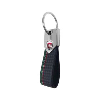 Fiat Schlüsselanhänger Tricolore Carbonlook Original Merchandising