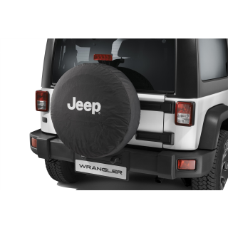 Jeep Wrangler 16 Zoll Ersatzrad Abdeckung weißes Logo Mopar Originalzubehör