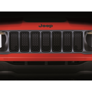 Jeep Renegade Kühlergrill schwarz glänzend verchromte Ringe Mopar Originalzubehör
