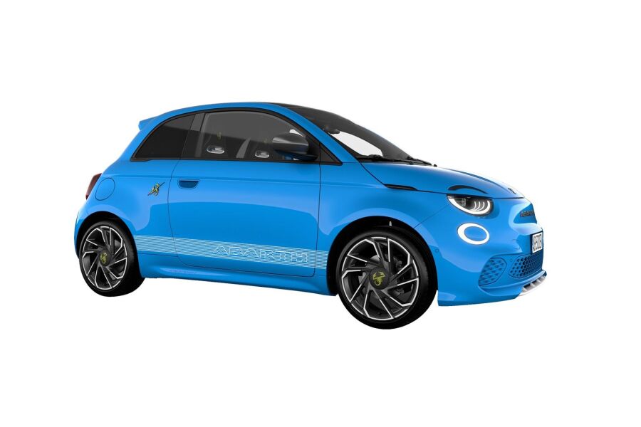Abarth 500e BEV electric Aufkleber weiß Originalzubehör