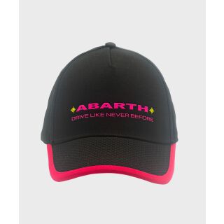 Abarth Baseball Cap Schriftzug schwarz pink Orginal Merchandising