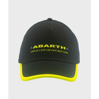 Abarth Baseball Cap Schriftzug schwarz gelb Orginal Merchandising