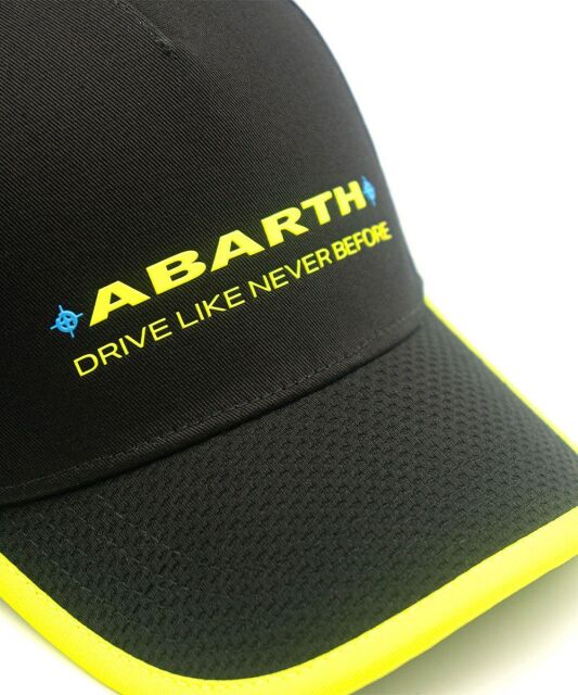 Abarth Baseball Cap Schriftzug schwarz gelb Original...