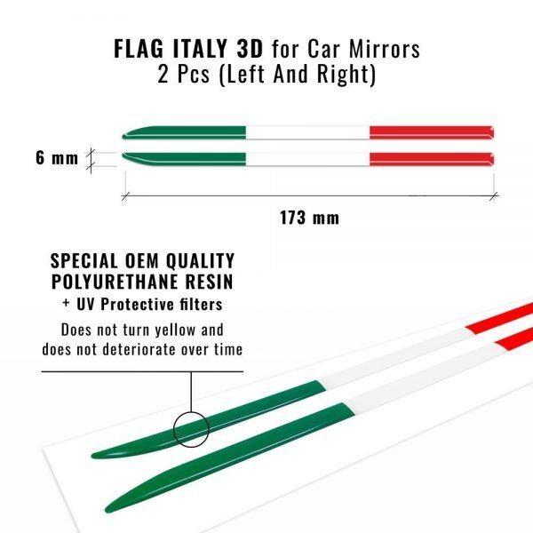 Abarth Alfa Romeo Fiat Spiegelaufkleber 3D Originalzubehör