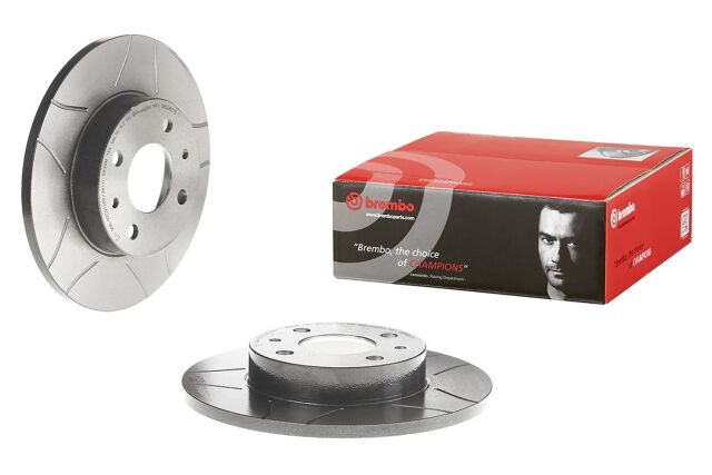 Fiat 500 Brembo Max geschlitzte Bremsscheiben