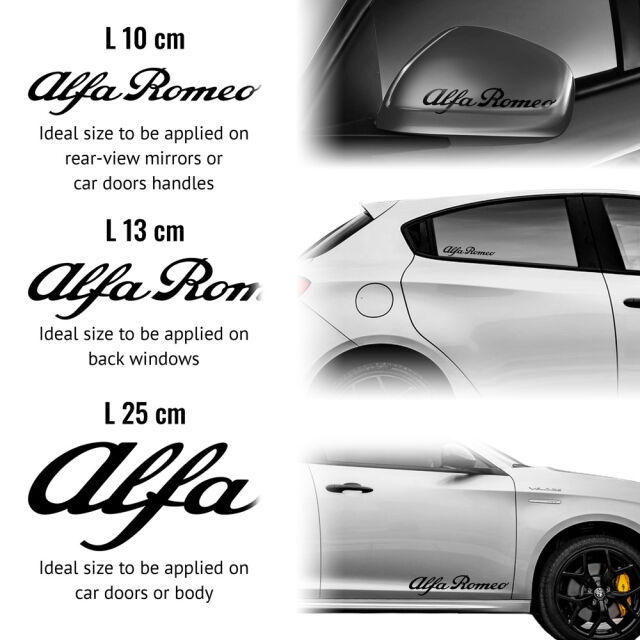 Alfa Romeo Schriftzug Aufkleber schwarz Original...
