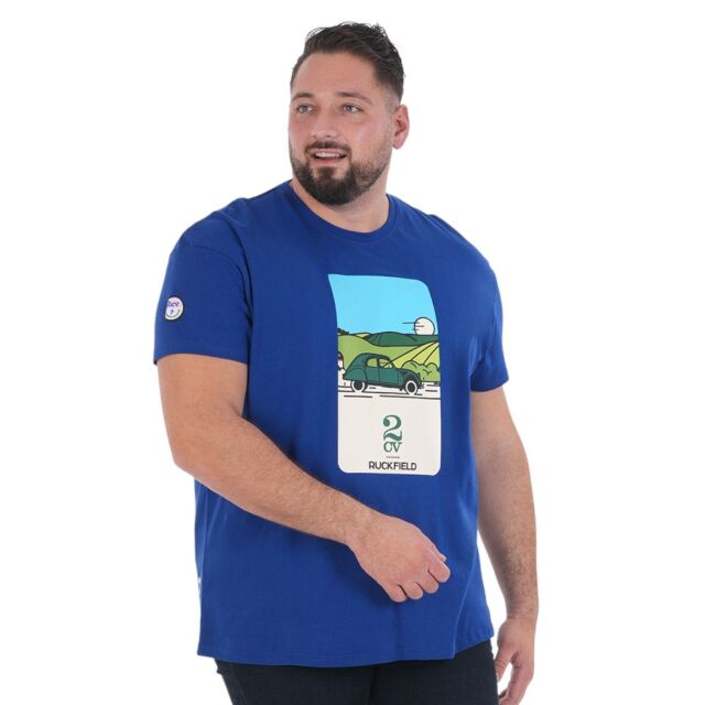 Citroen 2CV Ruckfield T-Shirt dunkelblau Original...