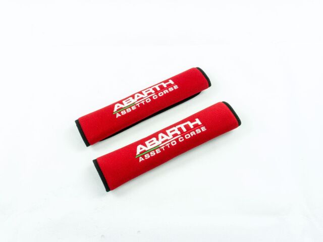 Abarth Assetto Corse Gurtpolster rot schwarz